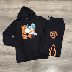 Dragon Ball SUPER Goku Super Saiyan Blue Hoodie Sweatpants Combo Men’s Size Extra Large