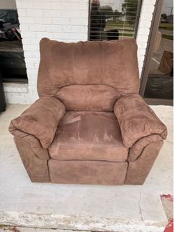Brown Suede Recliner