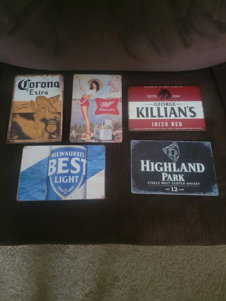 Metal Bar Signs