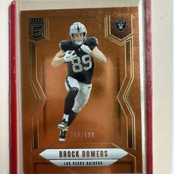 2025 Donruss Elite Status Brock Bowers Orange SP Raiders 