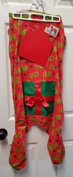 XL ugly dog pajamas present gift box ho ho green red