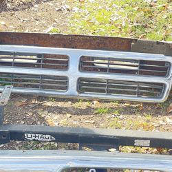 Front and rear bumper,grill,and trailer hitch for a 1996 Dodge truck .