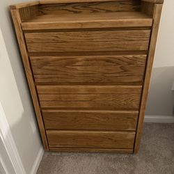 Solid oak wood dresser