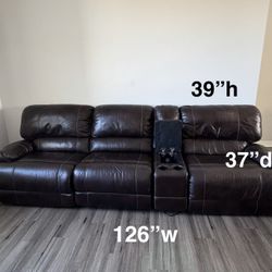 Reclinable Leather Sofa