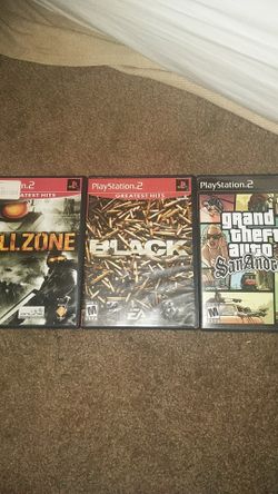 Kill Zone, Black , Grand Theft Auto San Andreas PS2 Games