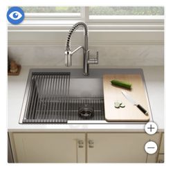 New, sealed box Kohler Provo 33" Dual Mount Singlebowl Workstation Kitchen Sink Kit.