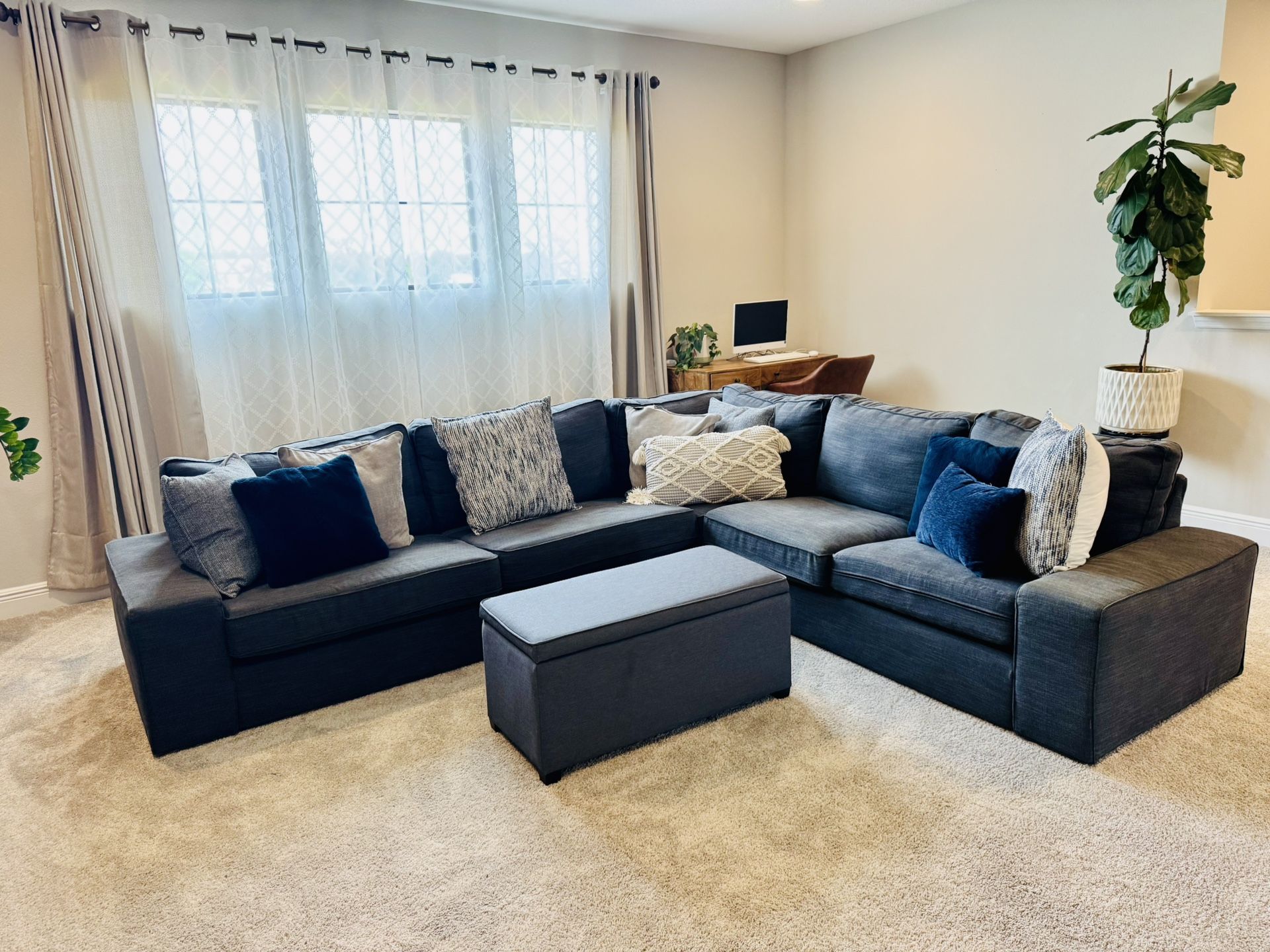 IKEA Kivik Sectional With Storage Ottoman