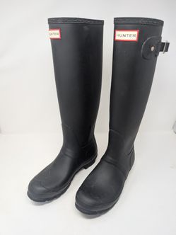 Women's Hunter Tall Matte Black Rain Boots