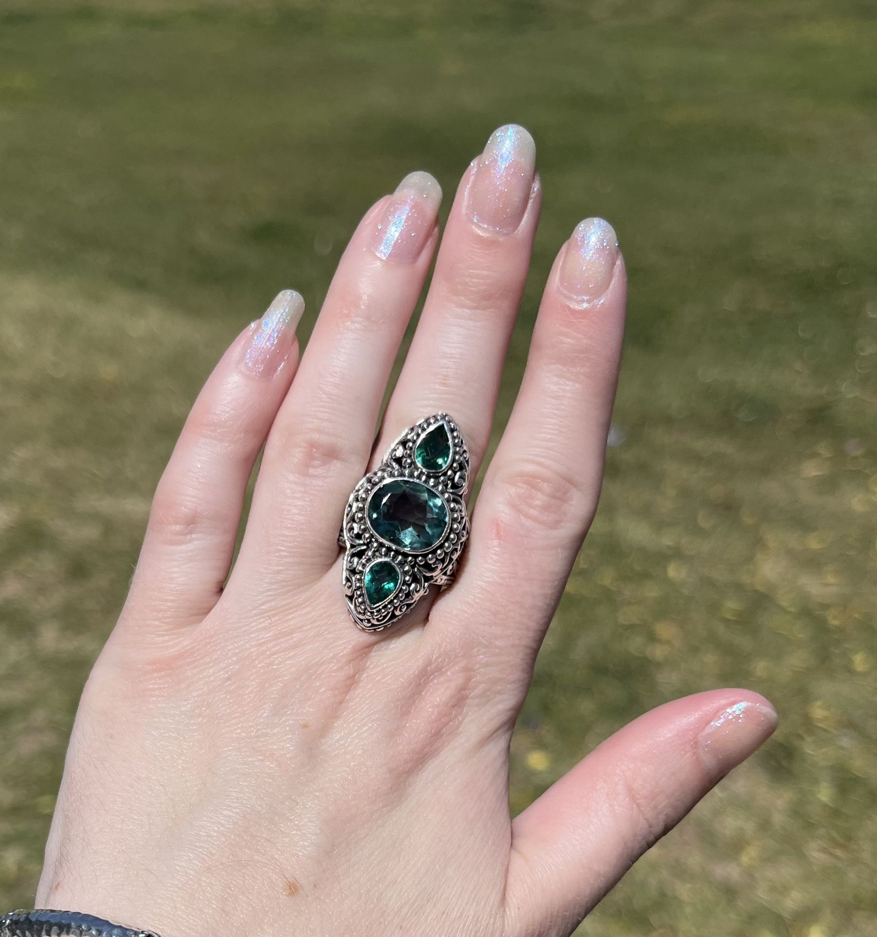 Green Flourite Ring