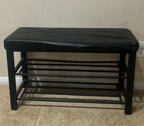 Bench shoe rack