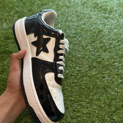 Bapesta Black And White Low 