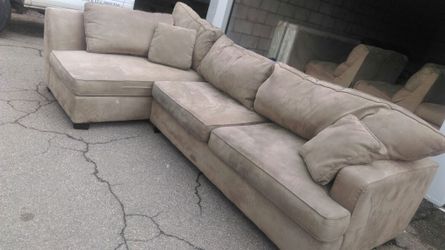 Suede microfiber sectional Couch