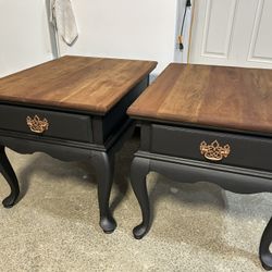 Pair Of Wooden End Tables