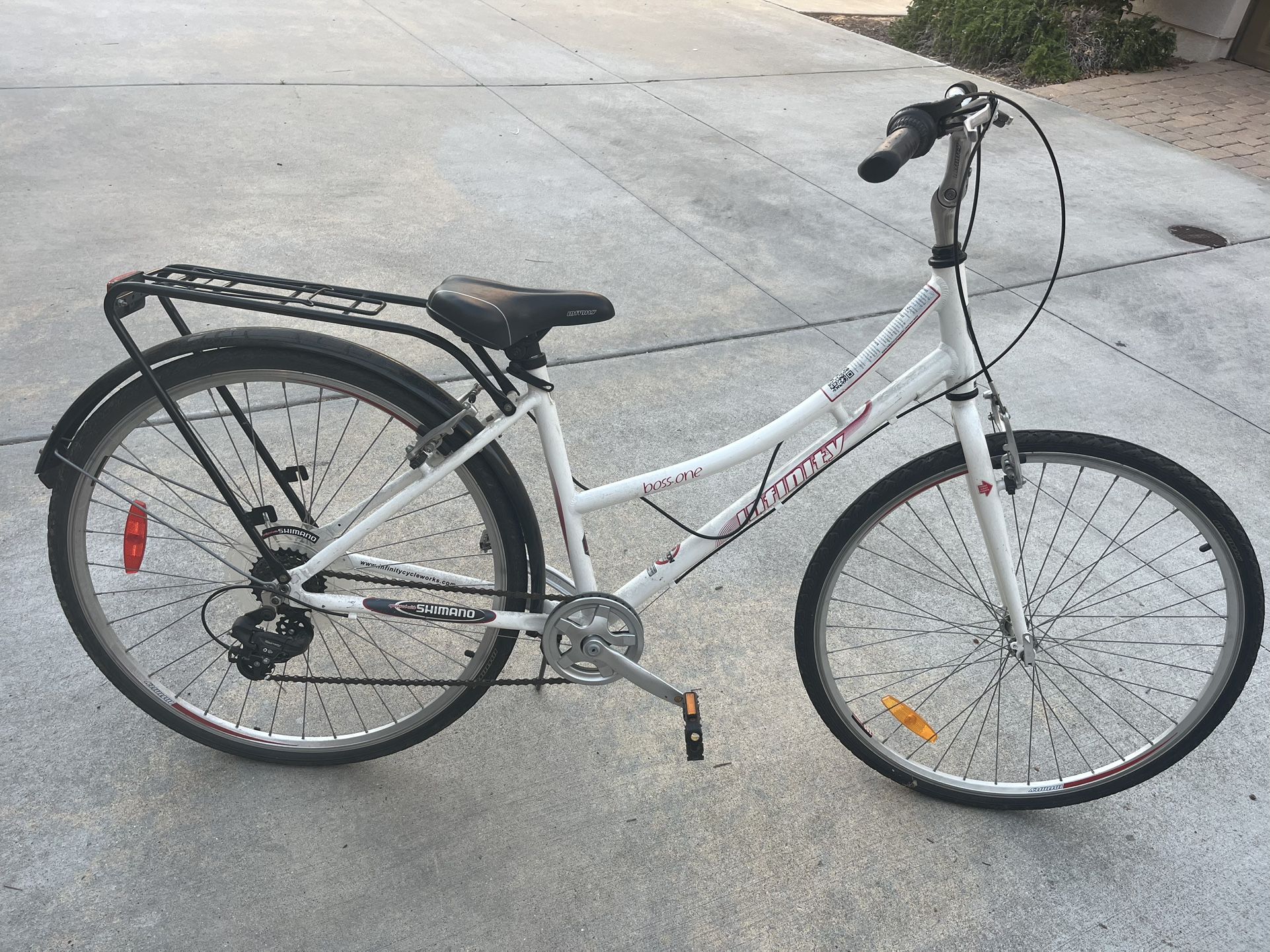 Lightly Used White Shimano Bike (Costco)