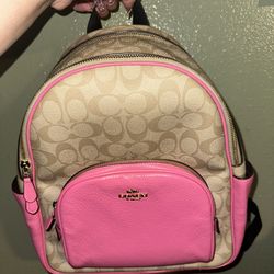 Coach back pack pink