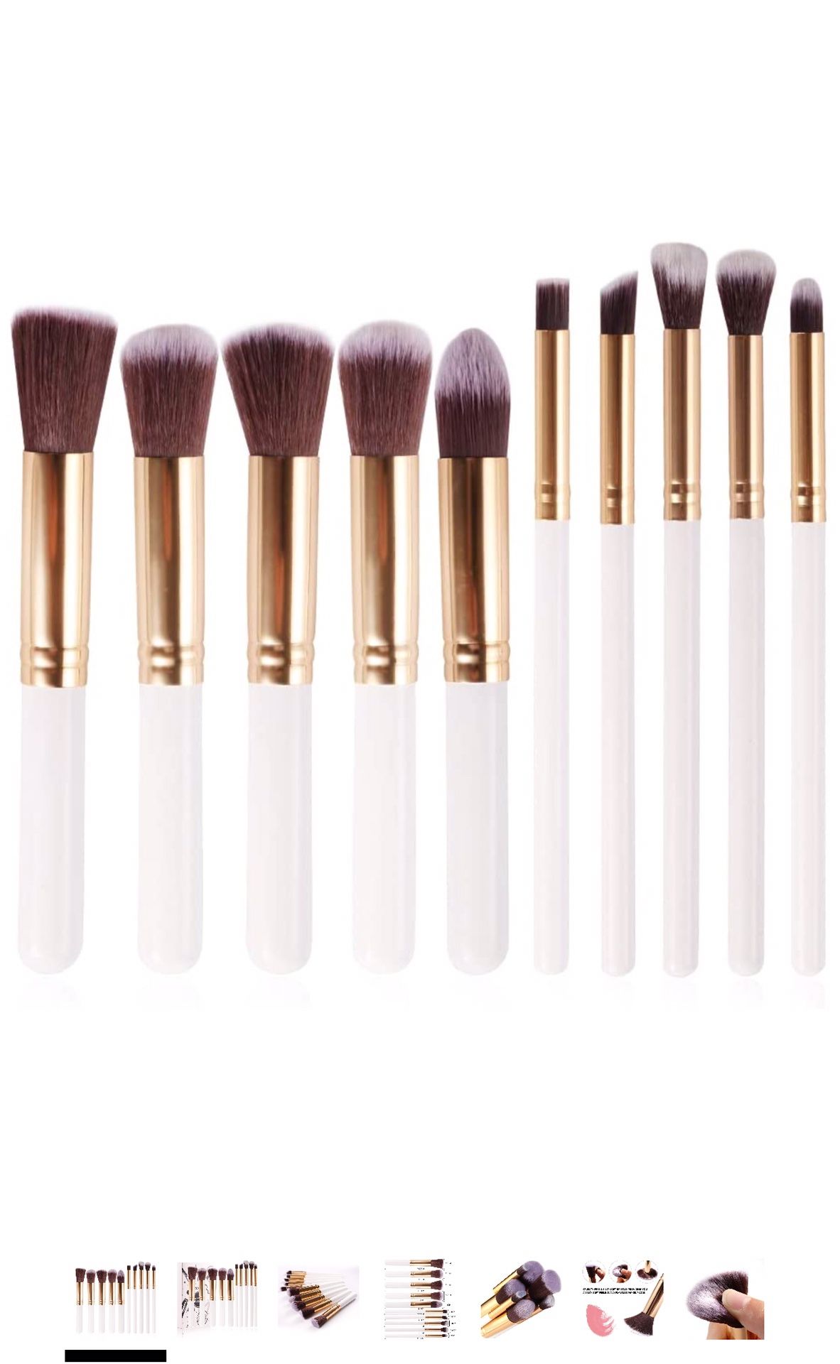 10 Pcs Makeup Brushes Sets Premium Synthetic Fibers Brush Blending Foundation Eyeshadow Face Powder Brush Travel Make-up Brushes Collection Exquisite