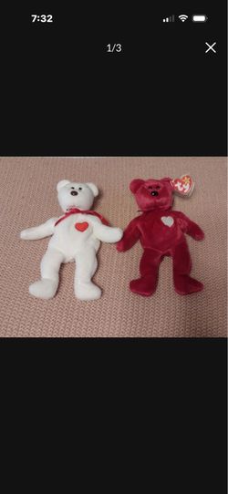1993 Valentino (brown nose) missing ear tag AND 1999 Valentina Ty Beanie Babies.