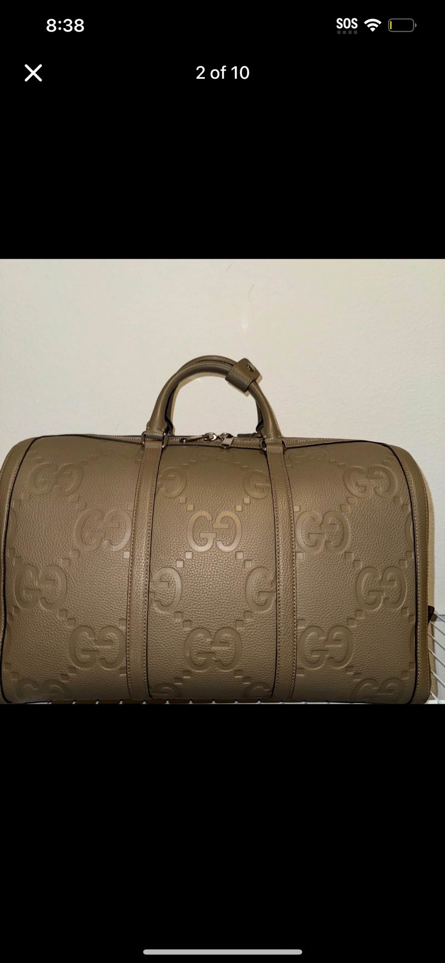 Authentic Gucci Jumbo GG Small Duffle Bag