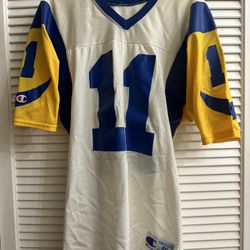 Vintage Champion Label - JIM EVERETT No. 11 LOS ANGELES RAMS (M) Mesh Jersey