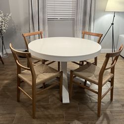 Crate & Barrel Kitchen Table And Anthropology Chairs