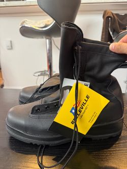 Belleville Black Leather flight deck Military Boots