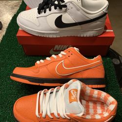 Nike sb Dunks Reverse Panda And Orange Lobster New Never Worn 11.5 10.5