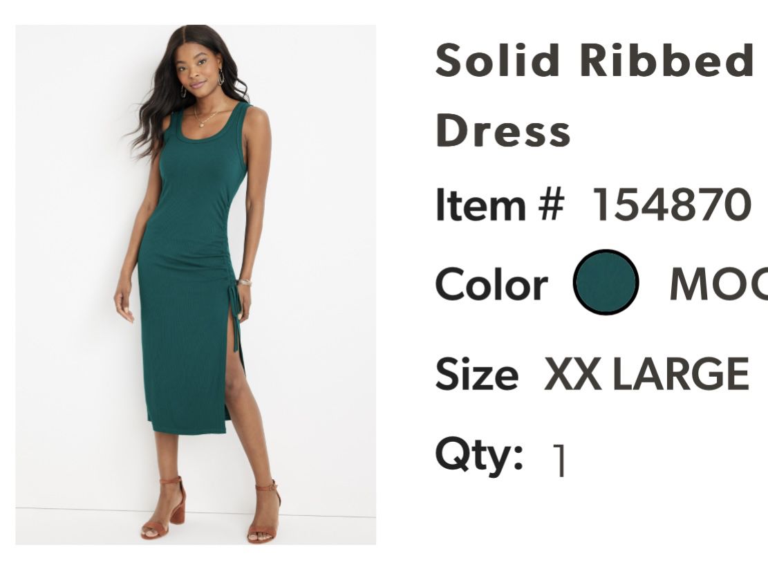 Slit Midi Dress Size XXL