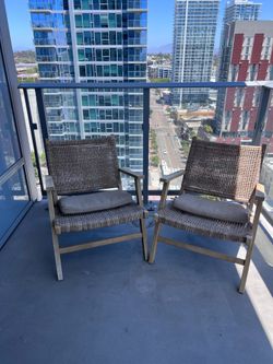 Balcony/Patio Chairs with cushions