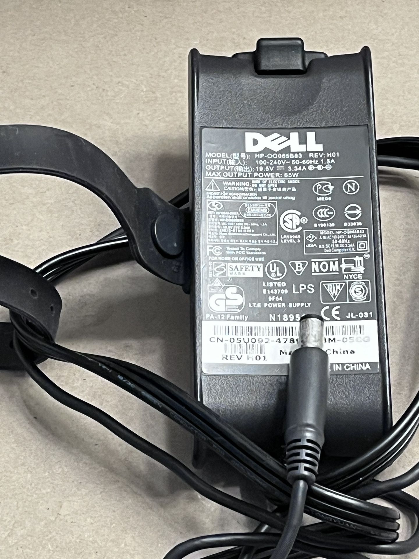 Genuine DELL HP-OQ065B83 Laptop Charger AC Adapter Power Supply 19.5V 3.34A 65W