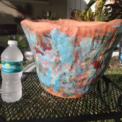 Decorative Handmade Glazed Clay Planter/Pot