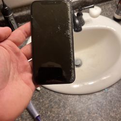 iPhone X Heavily damaged LCD