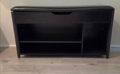 Storage Bench with Shoe Shelves