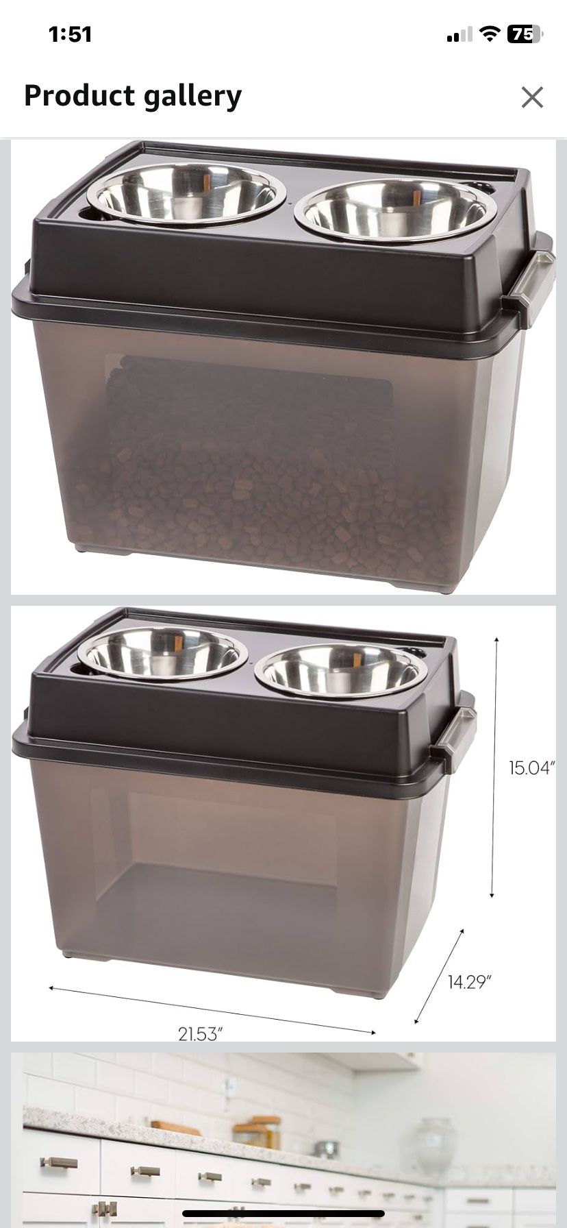 Elevated Dogs Bowls W/Storage