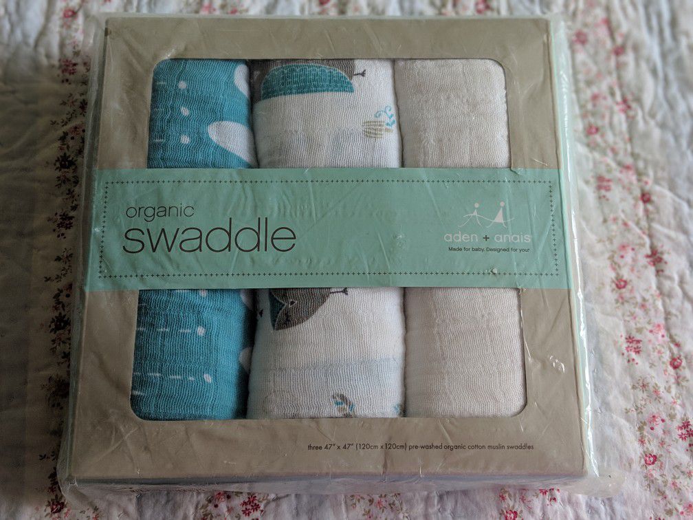 Organic Aden and Anais swaddle blankets
