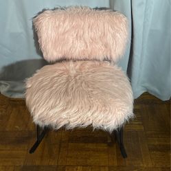 Fuzzy Rocking Chair Color Pink 