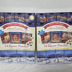 Christmas 24 Jigsaw Puzzles Set $5 Each Brand New (Price Is Firm)