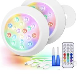 2 Pack Rechargeable LED Pool Lights 