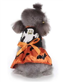 Halloween Dog Cat Dress Wizard Skirt Bat Pumpkin Puppy Princess