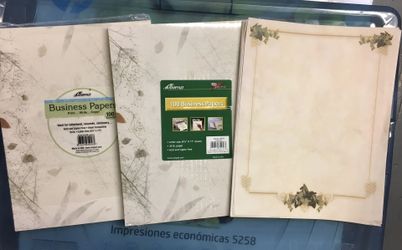 Leaf Design Stationary Printing Paper