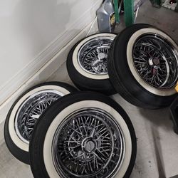 Set (4) True Spokes Rims & tires 5 x 120 bolt pattern
