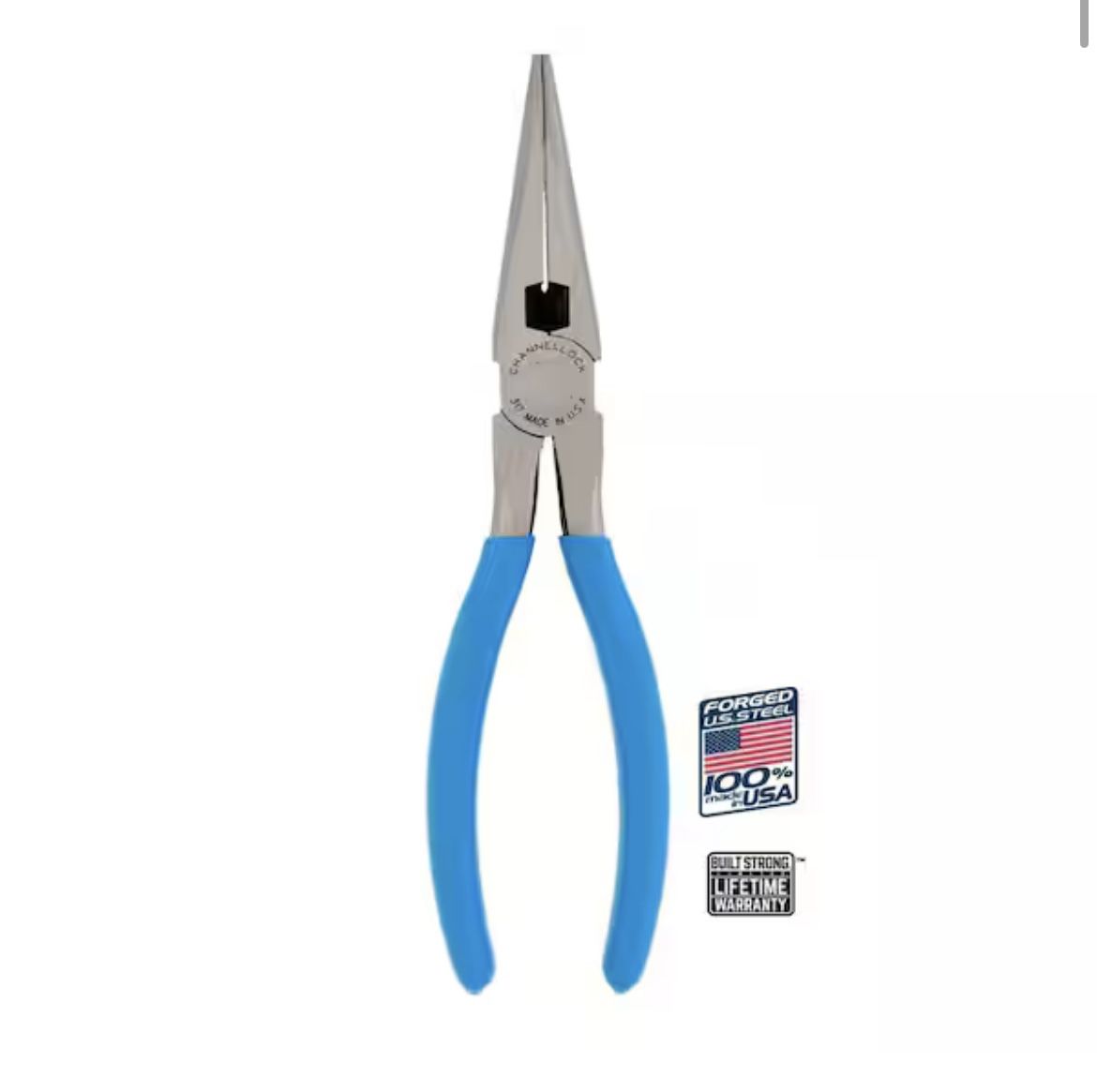 Channellock 8 in. Long Nose Pliers @Tools-610