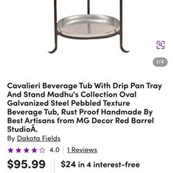 Beverage Bin And Stand  (2 Available)