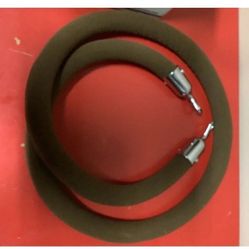 Velvet Hanging Ropes, Safety Queue Barrier Ropes with Polished Silver Hooks.  Set of two ropes 88 inches each.