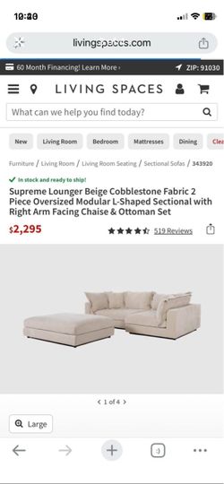 Living Spaces modular sectional