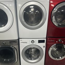 LG 27 Inch Front Load Washer 4.5 Cu.ft High Technology 7.4 Cu.ft Electric Dryer Ultra Lager Capacity Wi-fi 