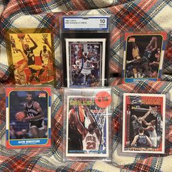 Kobe Shaq Michael Jordan vintage rookie basketball sport cards old lot
