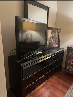 Nightstands, dresser with mirror and headboard