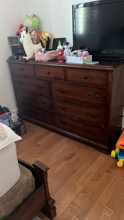 Queen bed frame and dresser