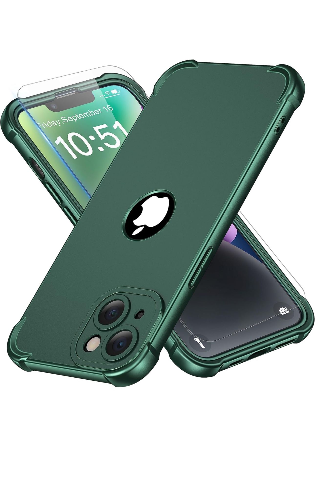 ORETECH for iPhone 15 Plus Case iPhone 14 Plus Case, with [2 x Screen Protectors] [10 Ft Military Grade Drop Test] [