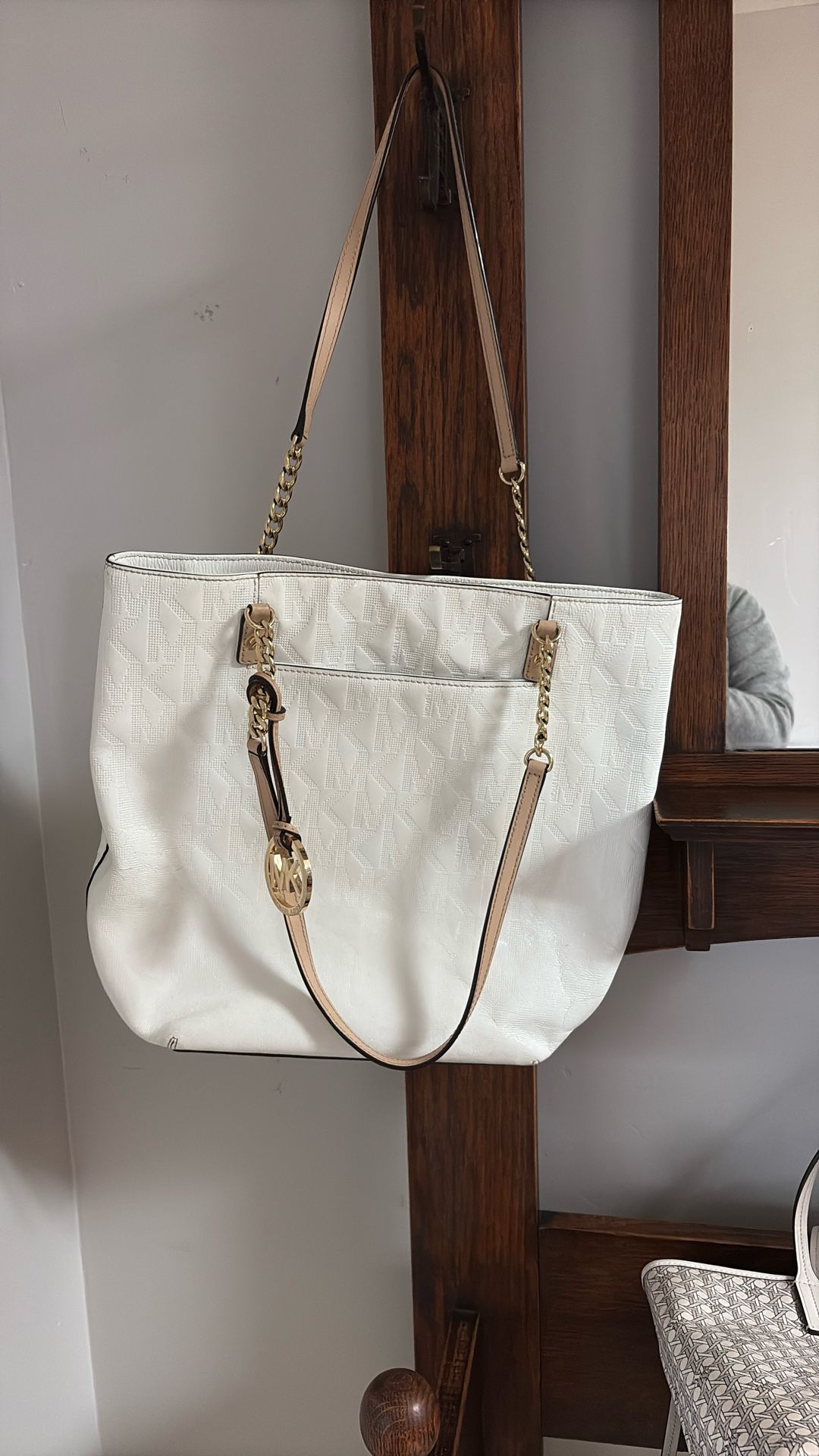 Michael Kors white tote